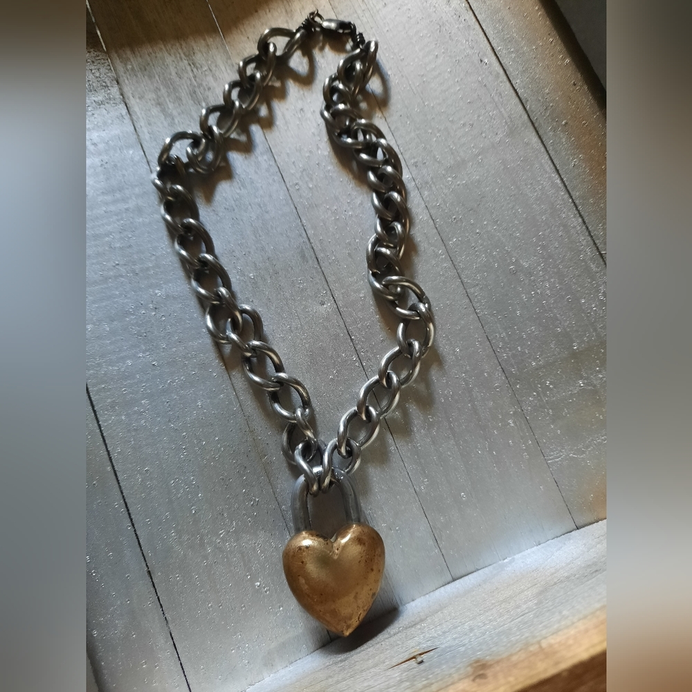 Vintage LoveLock Heart Locket Necklace
